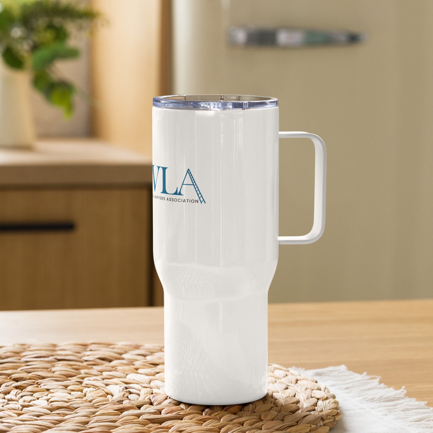 LIMITED EDITION SCWLA Ladder logo travel mug with a handle