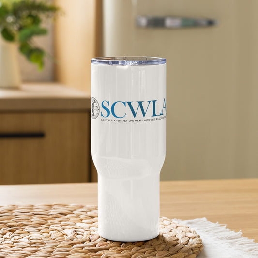 LIMITED EDITION SCWLA Ladder logo travel mug with a handle
